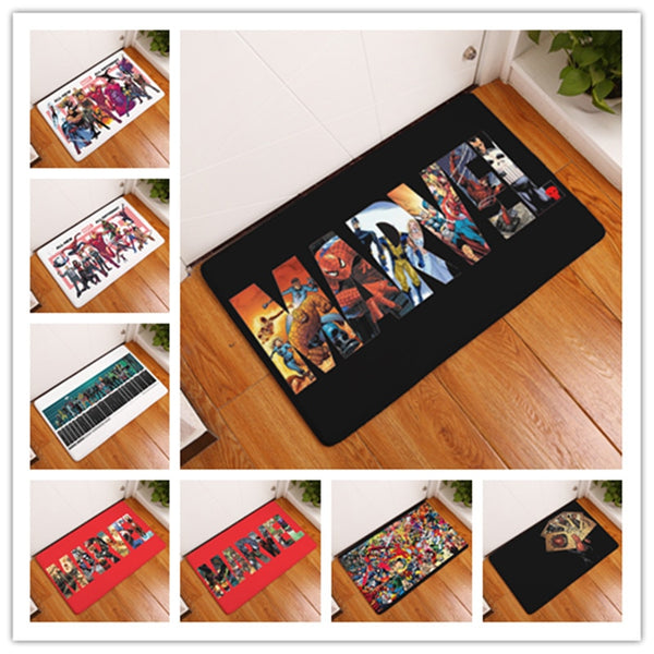 2017 New Anti-Slip Carpets Cartoon Personality Super Hero Fit Print Mats Bathroom Floor Kitchen Rugs 40x60or50x80cm