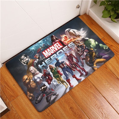 2017 New Anti-Slip Carpets Cartoon Personality Super Hero Fit Print Mats Bathroom Floor Kitchen Rugs 40x60or50x80cm