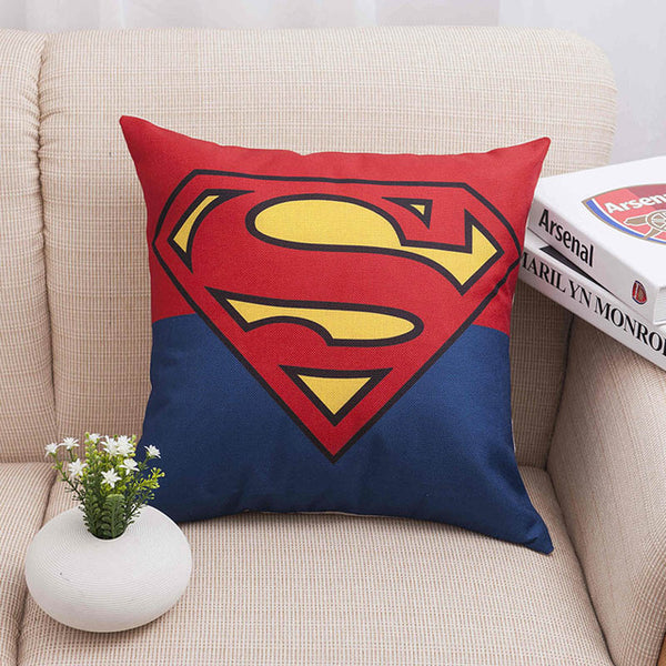 Super Heroes Spiderman Ironman Superman Sofa Pillow Case Cover The Avengers logo office Chair Seat Captain America Cushion Cover
