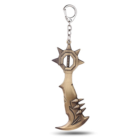 online game LOL Glory Execution Officer Draven Throwing  Keychain  LOL Game Theme Key Ring