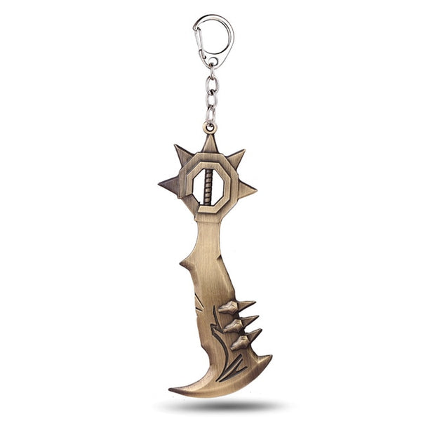 online game LOL Glory Execution Officer Draven Throwing  Keychain  LOL Game Theme Key Ring