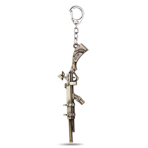 online game LOL the Sheriff of Piltover Caitlyn alloy Keychain bronze plated Pendant Key Chain  for men