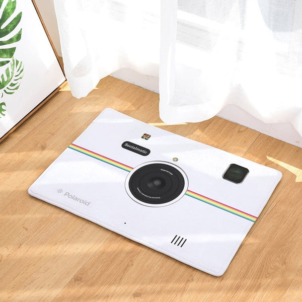 Retro Entrance Mat Waterproof Anti-Slip Doormat Game Play Camera Printed Carpets Bedroom Rugs Decorative Stair Mats Home Decor
