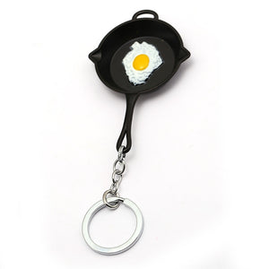 Playerunknown's Battlegrounds PUBG Pans Keychain Figure Keyring Holder Pan Fried Egg Car Bag Men Chaveiro Wholesale HC12887