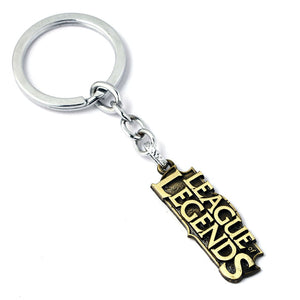 Online Game LOL Keychain League of Legend Letter LOGO Keyring Bronze Vintage Pendant key Holder Metal Key Buckle Jewelry Llavero