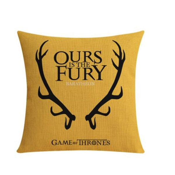 Game of Thrones Decoration Sofe Throw Pillow Case Song of Ice and Fire Printed Linen Cotton Cushion Cover Almofadas Cojines