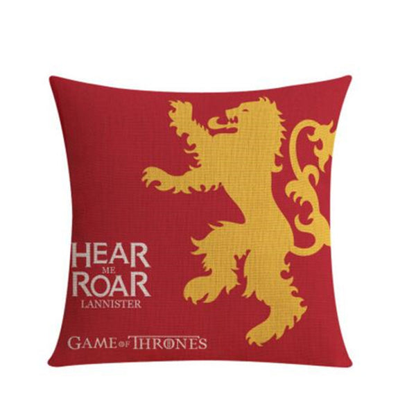 Game of Thrones Decoration Sofe Throw Pillow Case Song of Ice and Fire Printed Linen Cotton Cushion Cover Almofadas Cojines