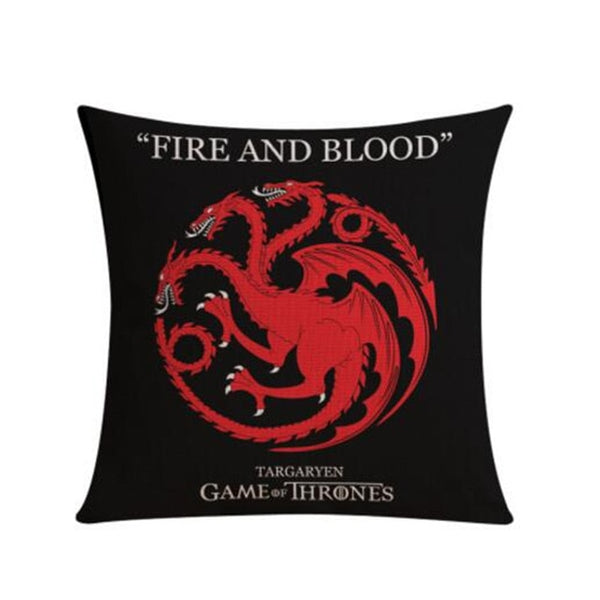 Game of Thrones Decoration Sofe Throw Pillow Case Song of Ice and Fire Printed Linen Cotton Cushion Cover Almofadas Cojines