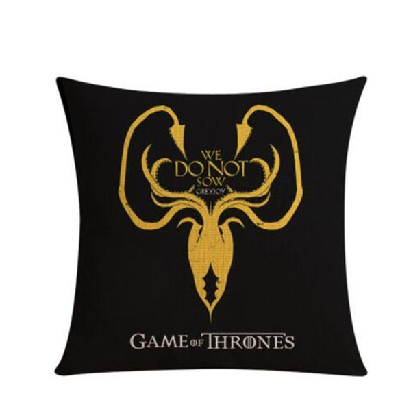 Game of Thrones Decoration Sofe Throw Pillow Case Song of Ice and Fire Printed Linen Cotton Cushion Cover Almofadas Cojines