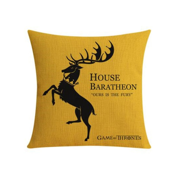 Game of Thrones Decoration Sofe Throw Pillow Case Song of Ice and Fire Printed Linen Cotton Cushion Cover Almofadas Cojines