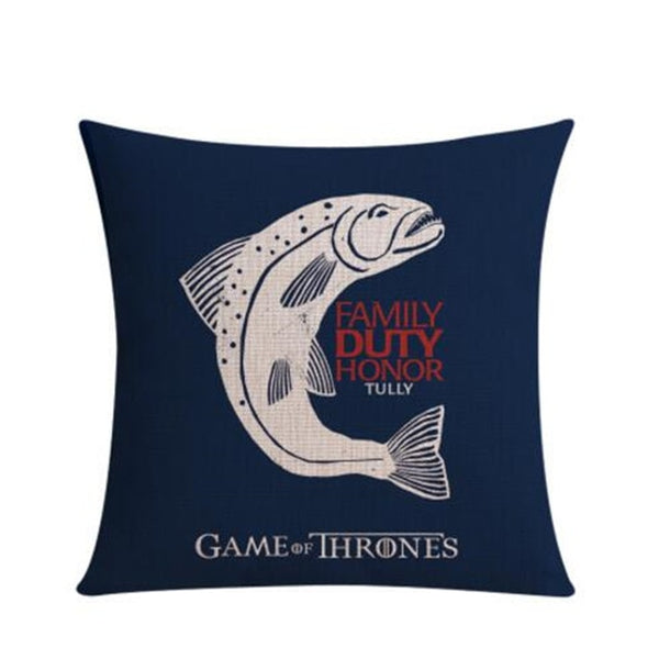 Game of Thrones Decoration Sofe Throw Pillow Case Song of Ice and Fire Printed Linen Cotton Cushion Cover Almofadas Cojines