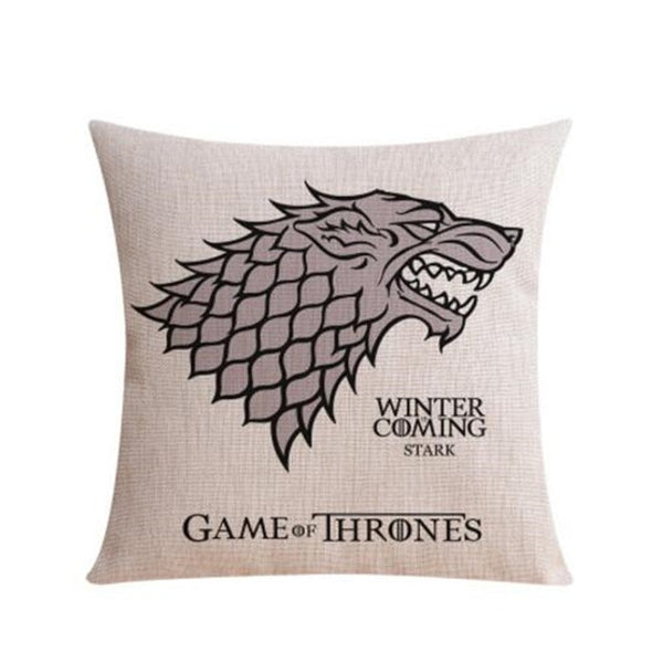 Game of Thrones Decoration Sofe Throw Pillow Case Song of Ice and Fire Printed Linen Cotton Cushion Cover Almofadas Cojines