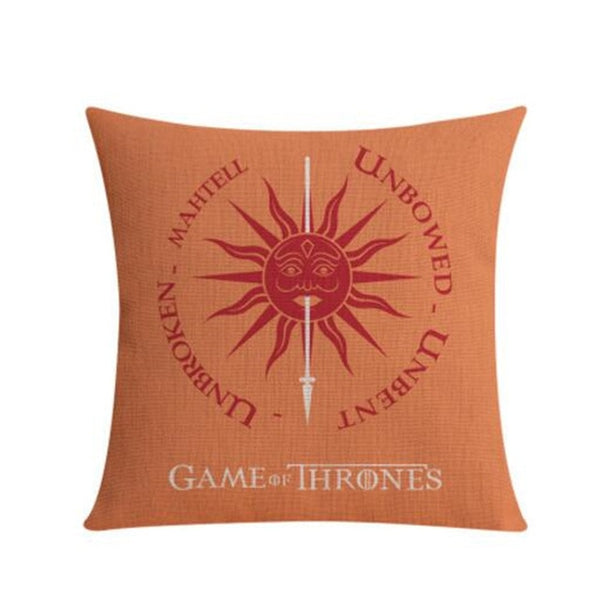 Game of Thrones Decoration Sofe Throw Pillow Case Song of Ice and Fire Printed Linen Cotton Cushion Cover Almofadas Cojines