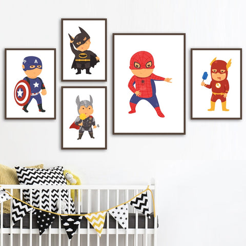 Super Hero Batman Wall Art Canvas Painting Nordic Posters And Prints Cartoon Wall Pictures For Living Room Kids Room Home Decor