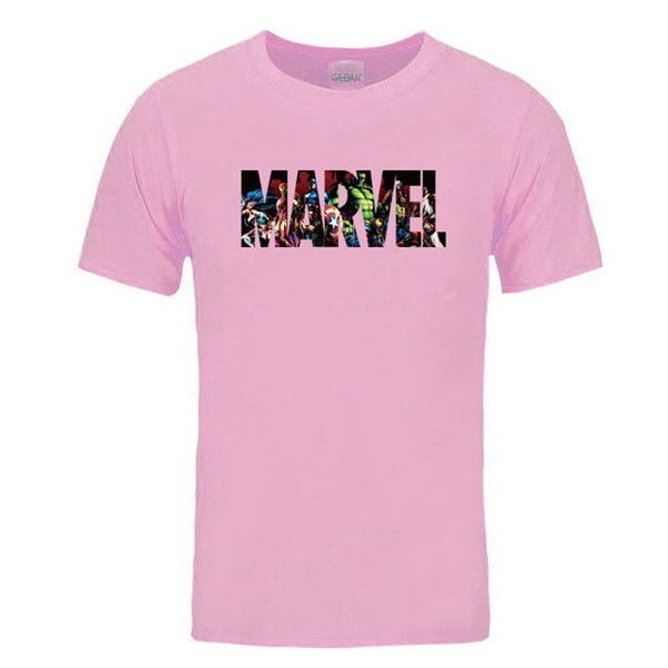 New Fashion Marvel Short Sleeve T-shirt Men Superhero print t shirt O-neck comic Marvel shirts tops men clothes Tee
