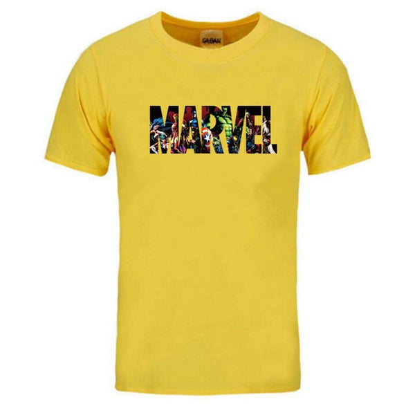 New Fashion Marvel Short Sleeve T-shirt Men Superhero print t shirt O-neck comic Marvel shirts tops men clothes Tee