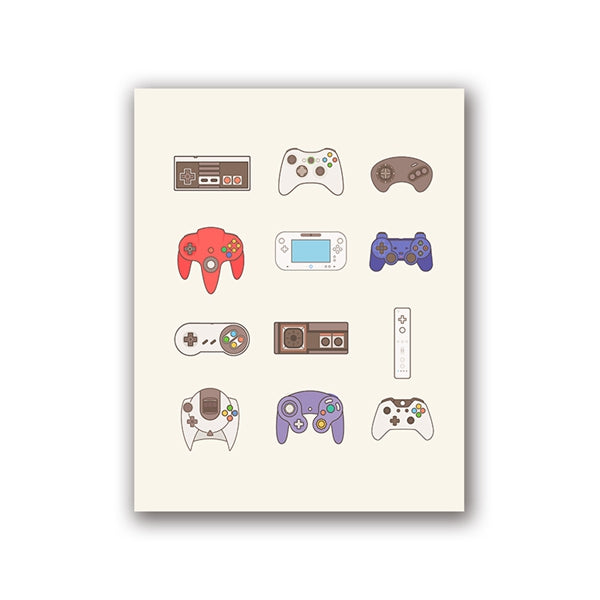 Xbox One  Video Game Controller Poster and Prints Canvas Art Painting Wall Art Game Room Decorative Picture Modern Boys Decor