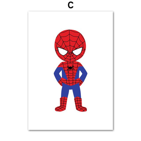 Superhero Batman Spider-man Quotes Wall Art Canvas Painting Nordic Posters And Prints Cartoon Wall Pictures Kids Room Boy Decor