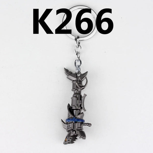 Fashion Game Jewelry Weapon LOL Keychain Tryndamere Keychain Weapon Model Keychain Game Knife Key Rings Jewelry Gift