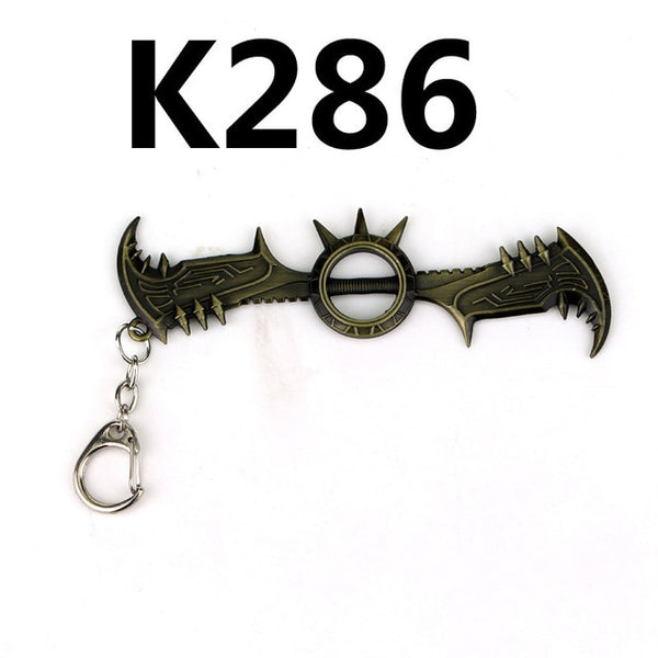 Fashion Game Jewelry Weapon LOL Keychain Tryndamere Keychain Weapon Model Keychain Game Knife Key Rings Jewelry Gift