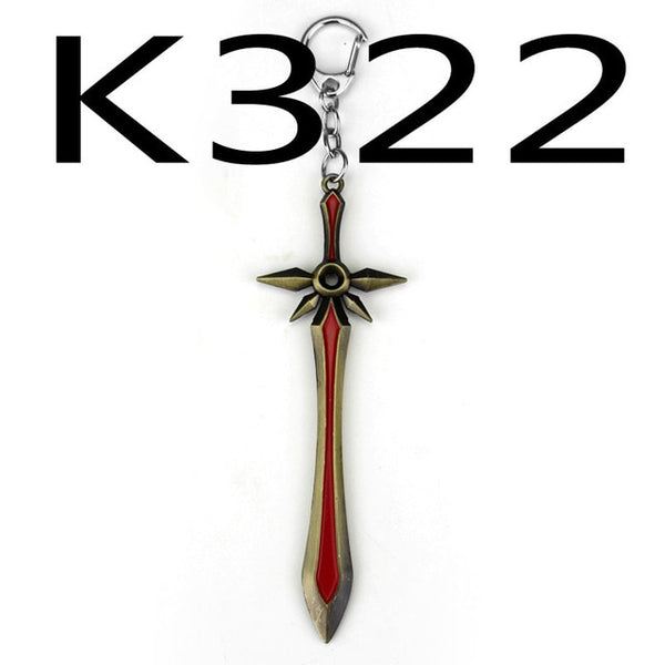Fashion Game Jewelry Weapon LOL Keychain Tryndamere Keychain Weapon Model Keychain Game Knife Key Rings Jewelry Gift