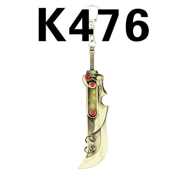 Fashion Game Jewelry Weapon LOL Keychain Tryndamere Keychain Weapon Model Keychain Game Knife Key Rings Jewelry Gift