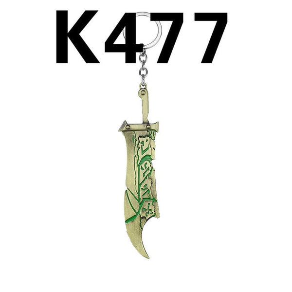 Fashion Game Jewelry Weapon LOL Keychain Tryndamere Keychain Weapon Model Keychain Game Knife Key Rings Jewelry Gift