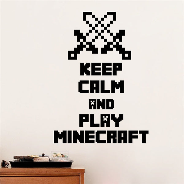 Cartoon Game Minecraft 3D Wall Stickers For Kids Rooms Mural Poster Home Decor Wall Decals Poster