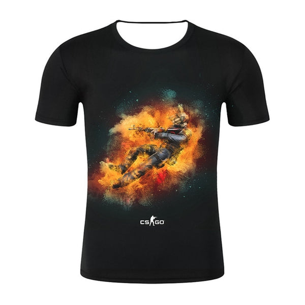 Top Quality Brand Clothing Funny 3D T-Shirt Tee CS GO Gamer T Shirt 2019 Hot Counter Strike Global Offensive CSGO Men Tshirt