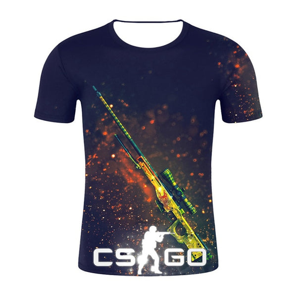 Top Quality Brand Clothing Funny 3D T-Shirt Tee CS GO Gamer T Shirt 2019 Hot Counter Strike Global Offensive CSGO Men Tshirt