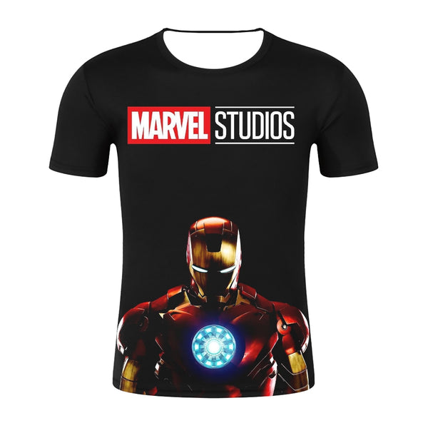 New Summer Marvel Avengers 3D Printed Ironman T Shirt Men Compression Crossfit Short Sleeve Men T-Shirt Fashion Fitness Clothing