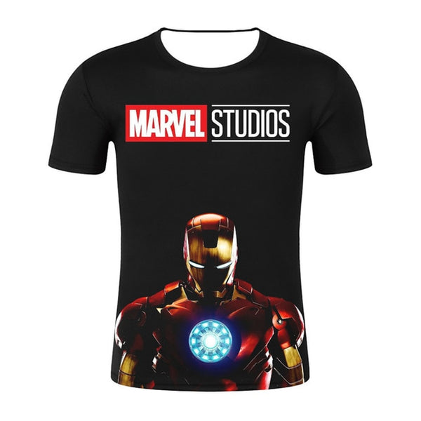 New Summer Marvel Avengers 3D Printed Ironman T Shirt Men Compression Crossfit Short Sleeve Men T-Shirt Fashion Fitness Clothing