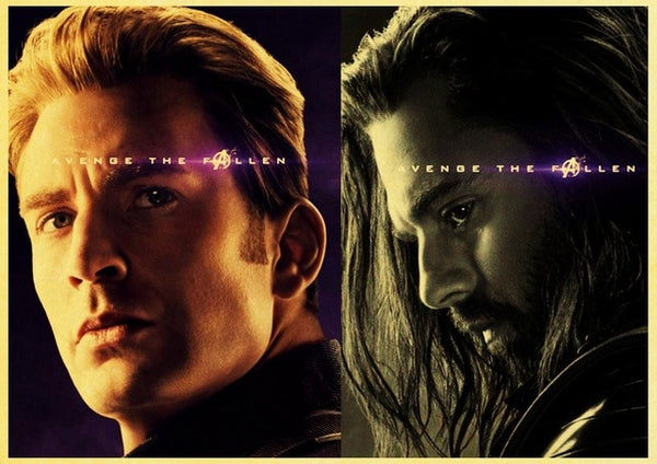 2019 New Marvel Movie Avengers Endgame Poster Kraft Paper Super Hero Retro Poster and Prints Cafe Room Wall Sticker Art Painting