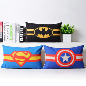 Cartoon Superman Ironman Batman Captain America Cushion Cover Home Decorative Sofa Coffee Car Chair Throw Pillow Case Cojines