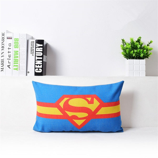 Cartoon Superman Ironman Batman Captain America Cushion Cover Home Decorative Sofa Coffee Car Chair Throw Pillow Case Cojines
