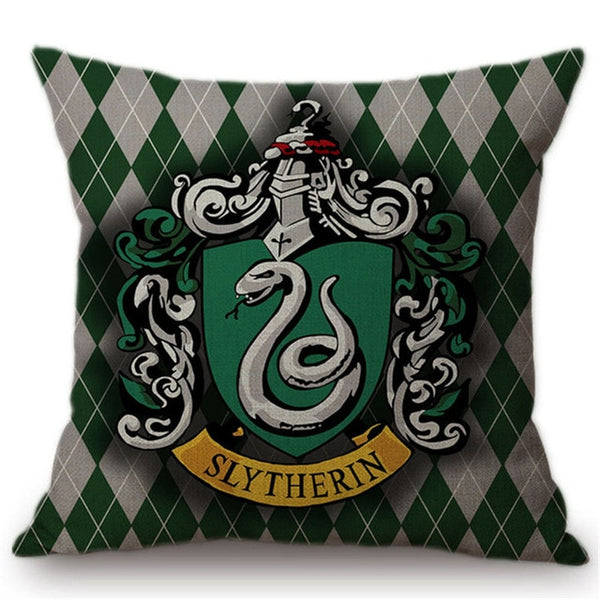 Hot Sales Harry Potter Printed Cushion Cover Hufflepuff Gryffindor Slytherin Ravenclaw Decorative Sofa Throw Pillow Case