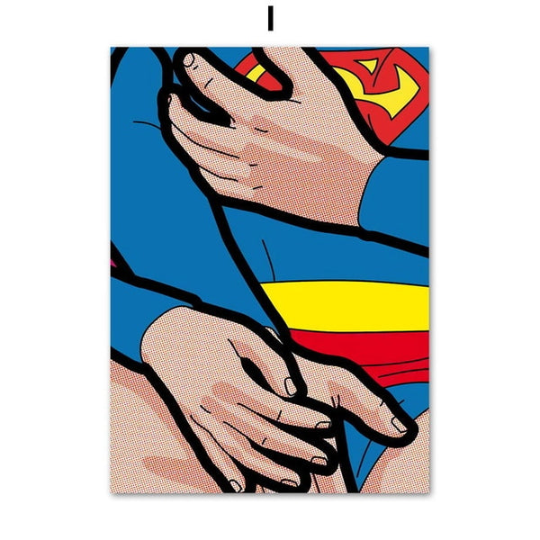 Superhero Superman Sexy Wonder Woman Catwoman Adult Funny Poster And Print Pop Wall Art Canvas Painting Wall Pictures Home Decor