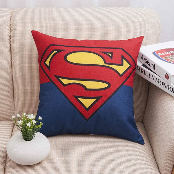 Fashion Super Heroes Spiderman Superman Printed Cushion Cover Captain America Decorative Sofa Car Chair Home Decor Pillow Case