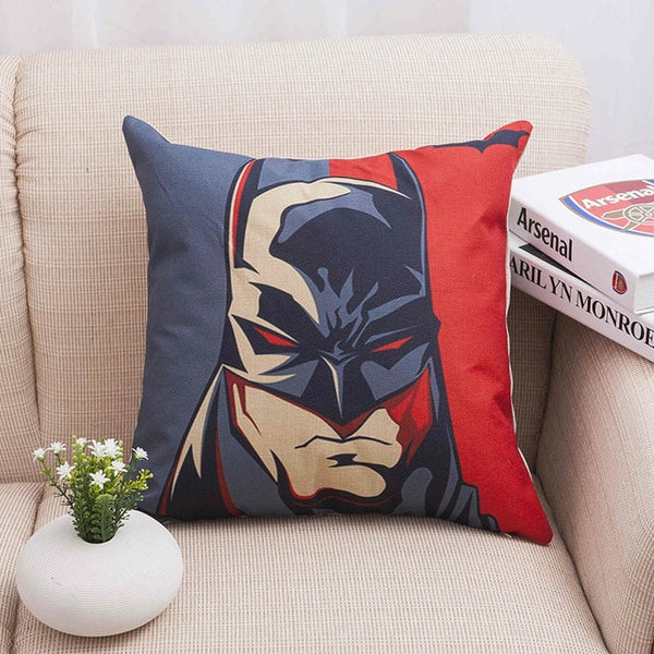 Fashion Super Heroes Spiderman Superman Printed Cushion Cover Captain America Decorative Sofa Car Chair Home Decor Pillow Case