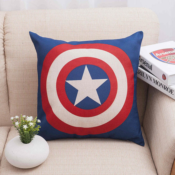 Fashion Super Heroes Spiderman Superman Printed Cushion Cover Captain America Decorative Sofa Car Chair Home Decor Pillow Case