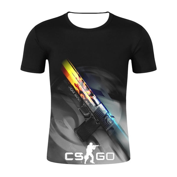 CSGO 3D Men T-shirt Top Quality Brand Clothing Funny T-Shirt Mens Tee 2019 Counter Strike Global Offensive CS GO Gamer T Shirt