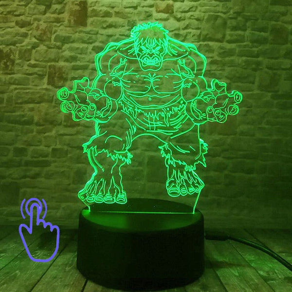 Marvel Iron Man Figurine 3D Illusion LED NightLight Colourful Flashing Light Avengers Figure IronMan Mask Model Toys