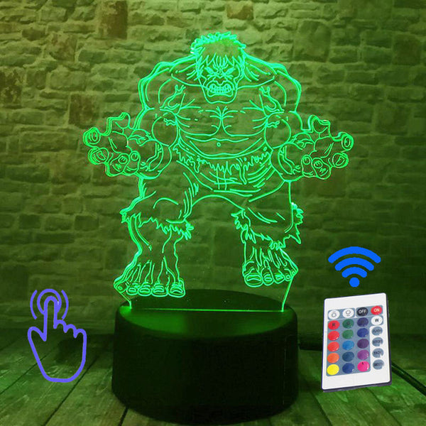 Marvel Iron Man Figurine 3D Illusion LED NightLight Colourful Flashing Light Avengers Figure IronMan Mask Model Toys