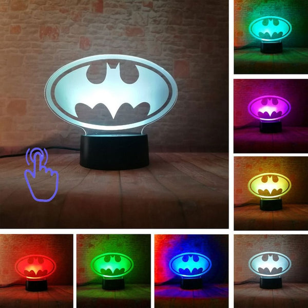 Marvel Iron Man Figurine 3D Illusion LED NightLight Colourful Flashing Light Avengers Figure IronMan Mask Model Toys