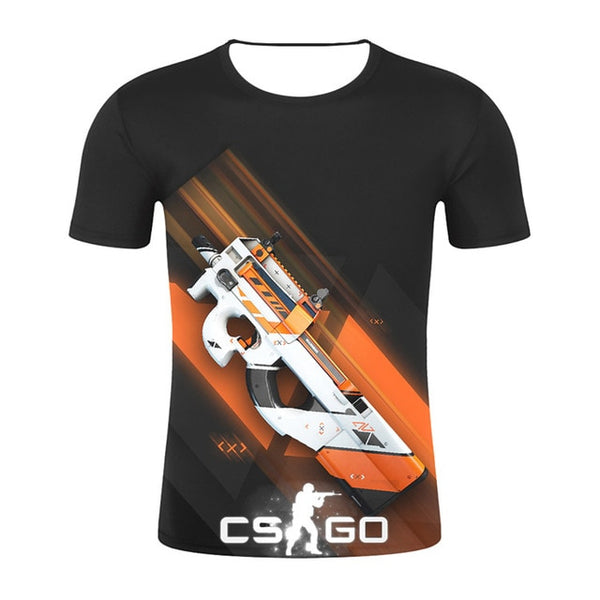 CS GO Gamer T Shirt 2019 Hot Counter Strike Global Offensive CSGO Men Tshirt Top Quality Brand Clothing Funny 3D T-Shirt Tee