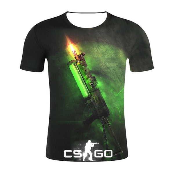 CS GO Gamer T Shirt 2019 Hot Counter Strike Global Offensive CSGO Men Tshirt Top Quality Brand Clothing Funny 3D T-Shirt Tee