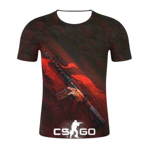 CS GO Gamer T Shirt 2019 Hot Counter Strike Global Offensive CSGO Men Tshirt Top Quality Brand Clothing Funny 3D T-Shirt Tee