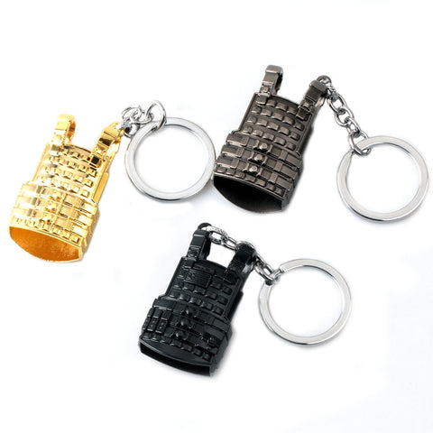 Playerunknown's Battlegrounds Level 3 Waistcoat Model PUBG Keychain Alloy Keyring Charm Gift Souvenir Metal Jewelry For Fans Toy