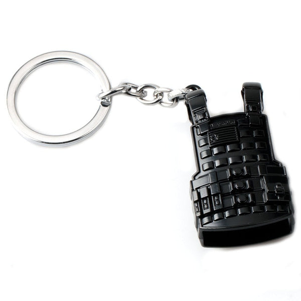 Playerunknown's Battlegrounds Level 3 Waistcoat Model PUBG Keychain Alloy Keyring Charm Gift Souvenir Metal Jewelry For Fans Toy