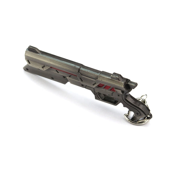 Hot Sale LoL Lucian Obama Weapon keychain Ray Source Plan Metal 15 CM Mini Gun Key Chain Holder Pendant Porte